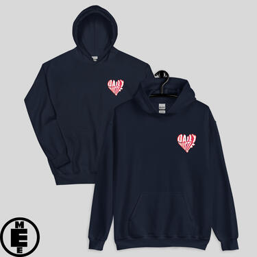 Navy Blue Hoodie "Heart DH"-$280.00 TT