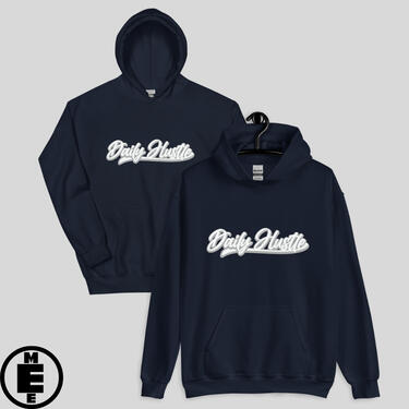 Navy Blue Hoodie "White DH"-$280.00 TT