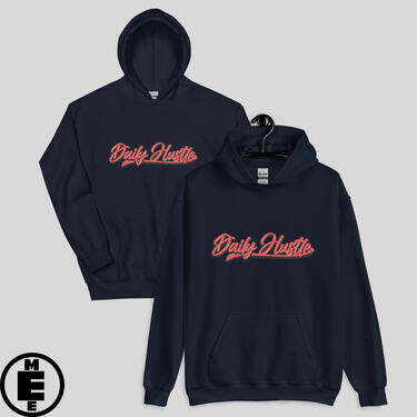 Navy Blue Hoodie "Red DH"-$280.00 TT