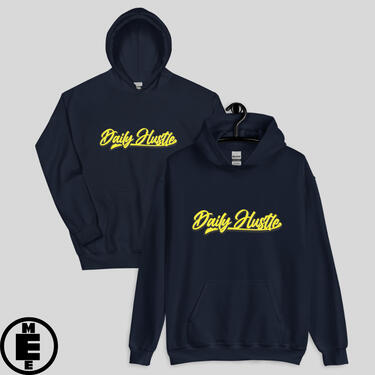 Navy Blue Hoodie "Yellow DH"-$280.00 TT