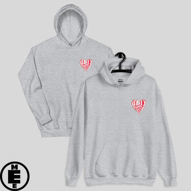 Gray Hoodie "Heart DH"-$280.00 TT