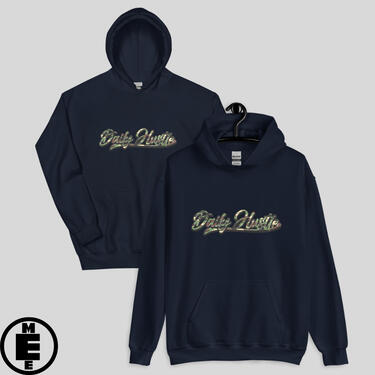 Navy Blue Hoodie "Camo DH"-$280.00 TT