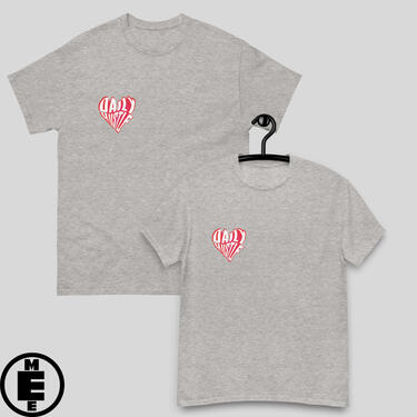 Gray T-Shirt "Heart DH"-$150.00 TT