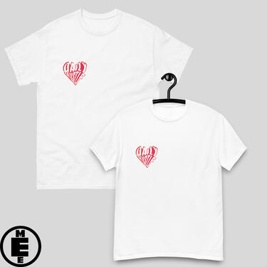 White T-Shirt "Heart DH"-$150.00 TT